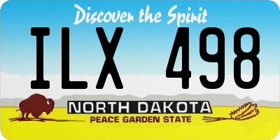 ND license plate ILX498