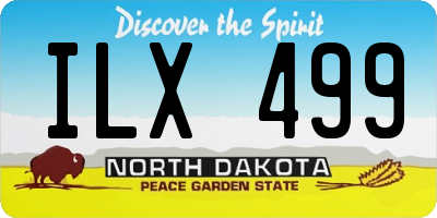 ND license plate ILX499