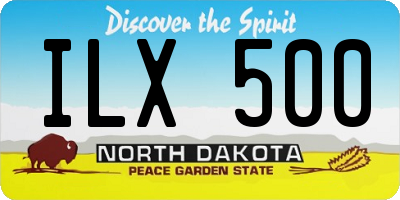 ND license plate ILX500