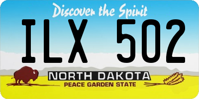 ND license plate ILX502