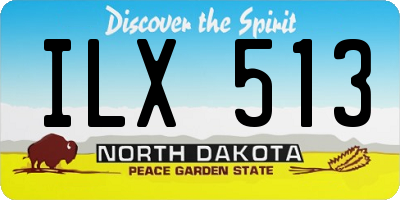 ND license plate ILX513