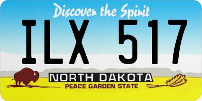 ND license plate ILX517