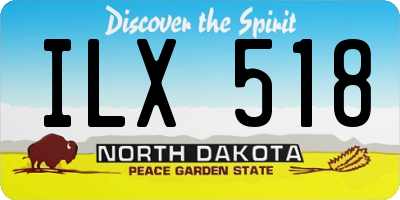 ND license plate ILX518