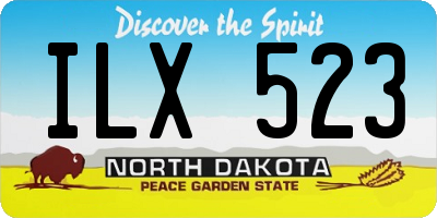 ND license plate ILX523