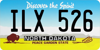 ND license plate ILX526
