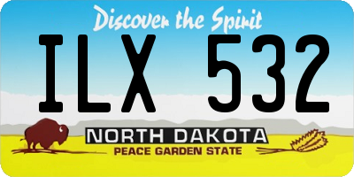 ND license plate ILX532