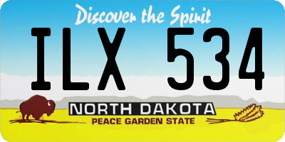 ND license plate ILX534