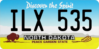 ND license plate ILX535