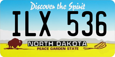 ND license plate ILX536