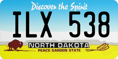 ND license plate ILX538
