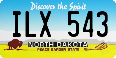 ND license plate ILX543