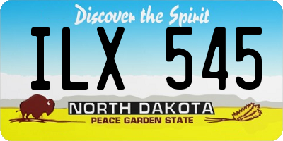 ND license plate ILX545