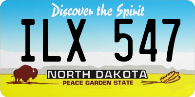 ND license plate ILX547