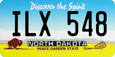 ND license plate ILX548