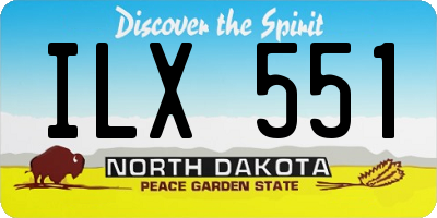 ND license plate ILX551