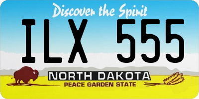 ND license plate ILX555