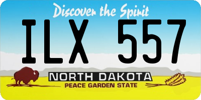 ND license plate ILX557