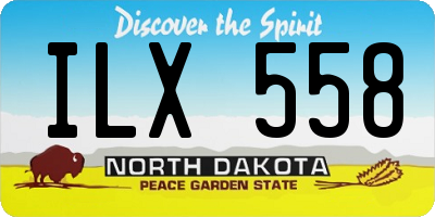 ND license plate ILX558