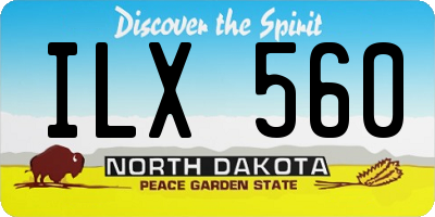 ND license plate ILX560