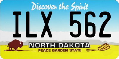 ND license plate ILX562