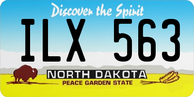 ND license plate ILX563