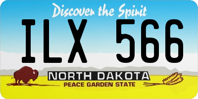 ND license plate ILX566