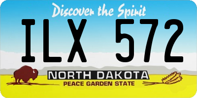 ND license plate ILX572