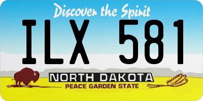 ND license plate ILX581