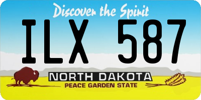 ND license plate ILX587