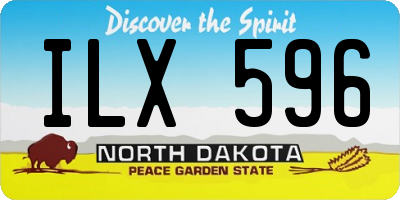 ND license plate ILX596