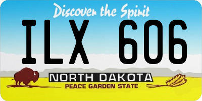 ND license plate ILX606