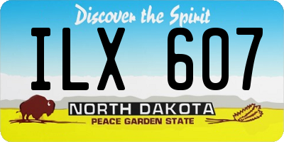 ND license plate ILX607