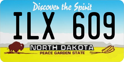 ND license plate ILX609