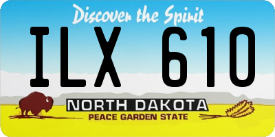 ND license plate ILX610