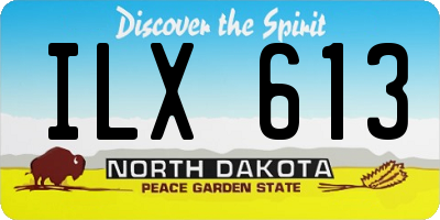 ND license plate ILX613