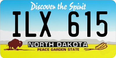 ND license plate ILX615