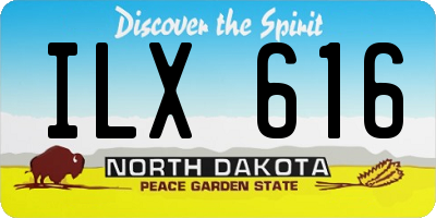 ND license plate ILX616