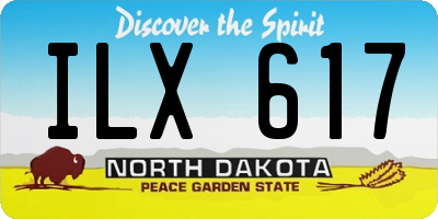 ND license plate ILX617