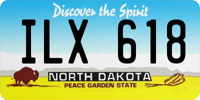 ND license plate ILX618