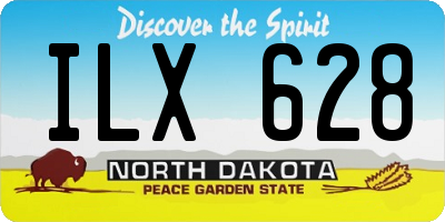 ND license plate ILX628