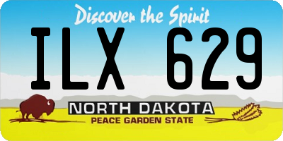 ND license plate ILX629