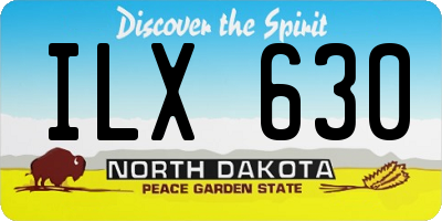 ND license plate ILX630
