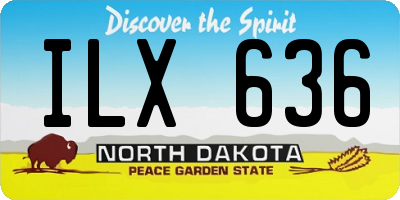 ND license plate ILX636