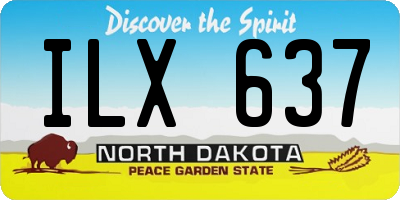 ND license plate ILX637