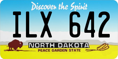 ND license plate ILX642