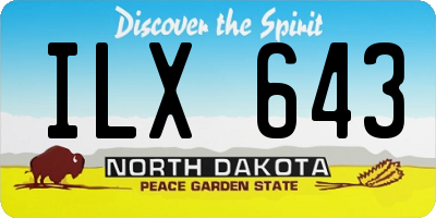 ND license plate ILX643