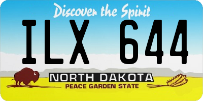 ND license plate ILX644