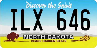 ND license plate ILX646