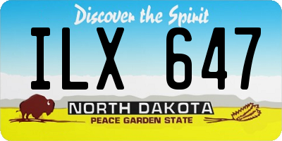 ND license plate ILX647