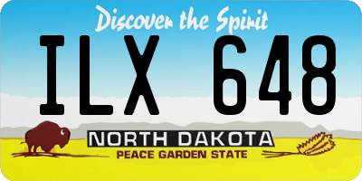 ND license plate ILX648